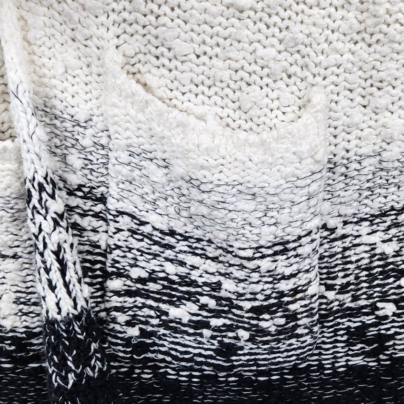 Anthropologie Akemi + Kin Slouchy Knit Pompom Ombre Cardigan Coat SP Flawed - Picture 5 of 12